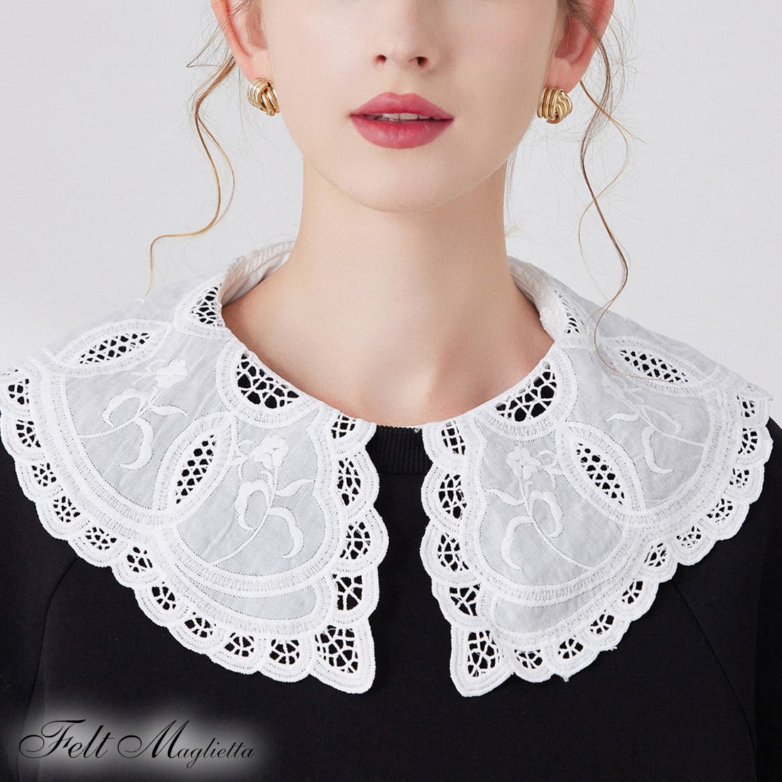 レース付け襟 バテンレース クラシック [品番：FM000006365]｜Felt