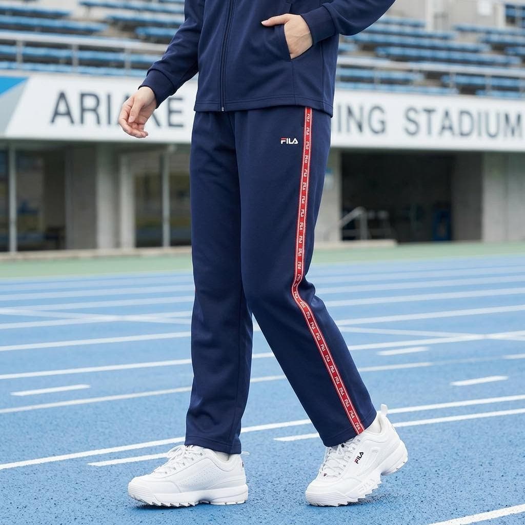 ロゴテープジャージパンツ トラックパンツ レディース[品番