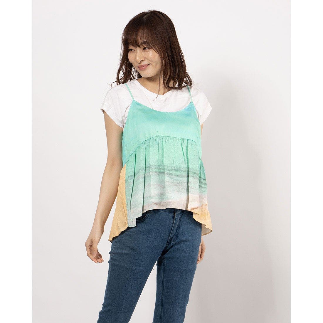 Rename】高め切り替えフレアキャミソール[品番：FINW0003946]｜FINE