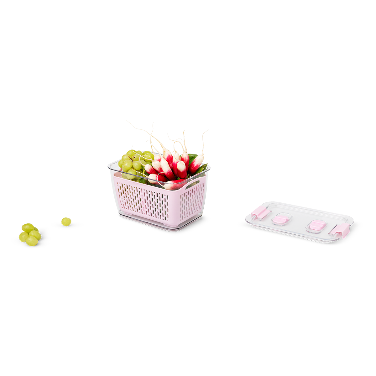 冷蔵庫用コンテナ M（水切り付き）[品番：ZBRH0014978]｜Flying Tiger