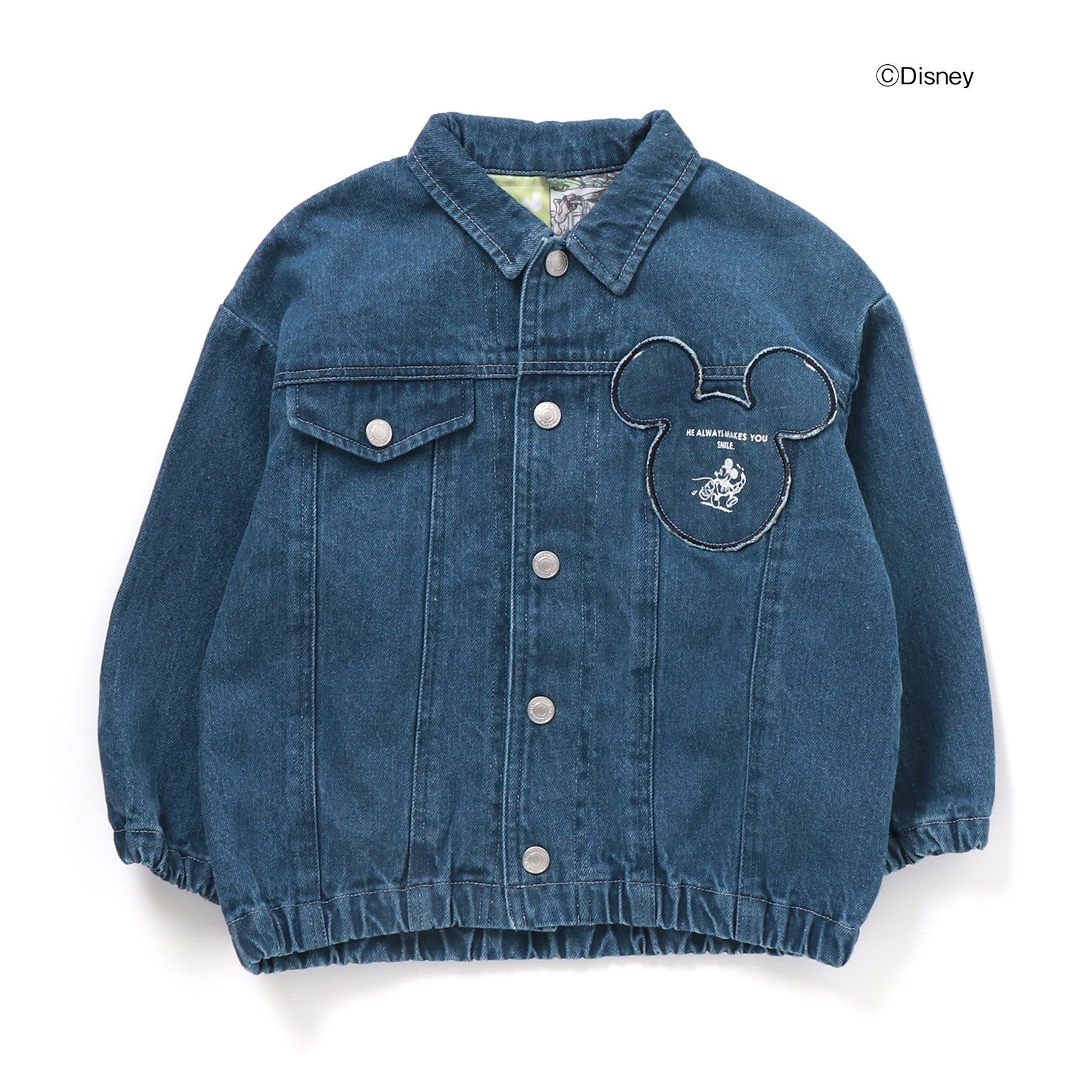 ミッキーキャラクター裏地デニムジャケット ミッキーキャラクター裏地デニムジャケット ミッキーキャラクター裏地