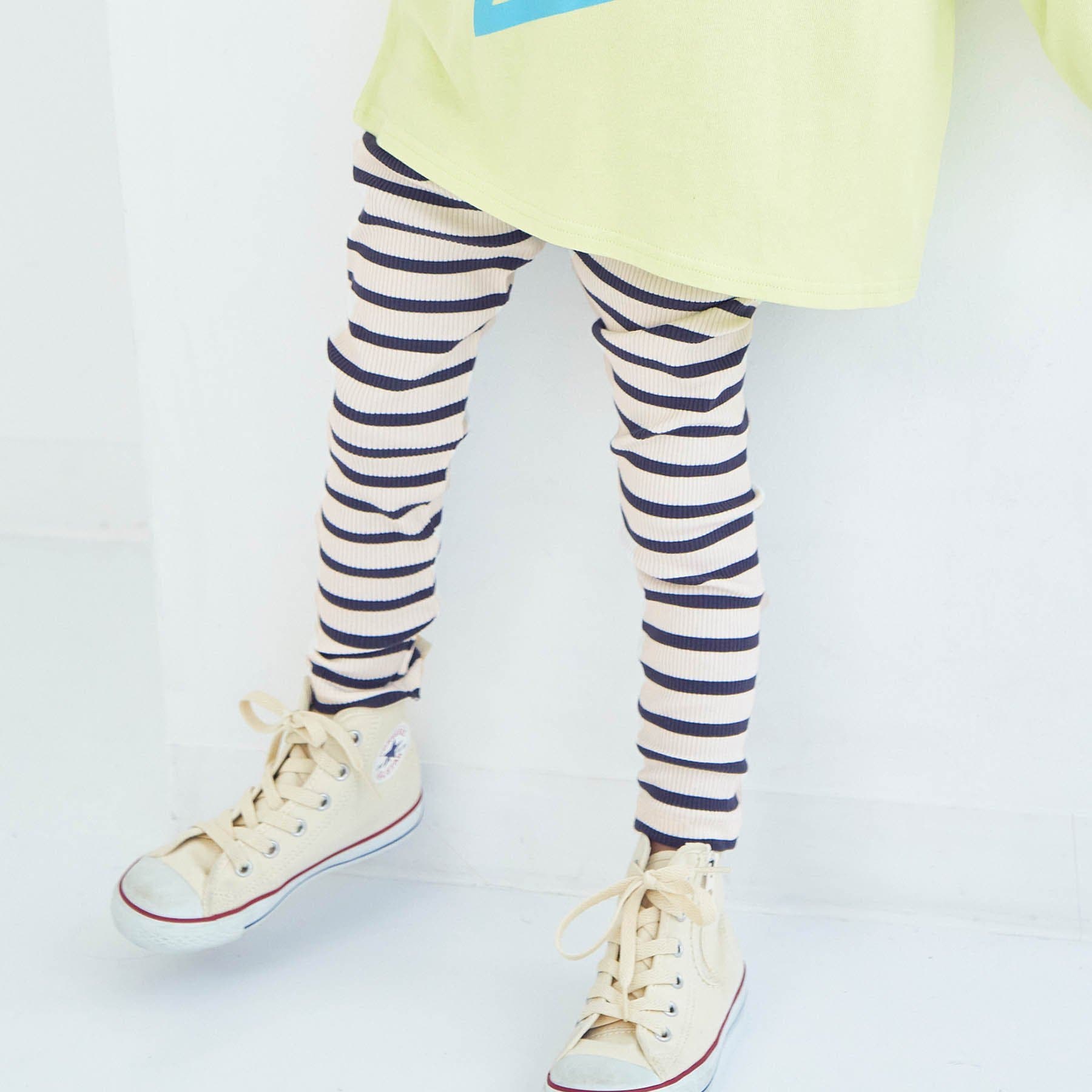 WEB限定 ボーダーリブレギンス[品番：FOKK0021084]｜F.O.Online Store  