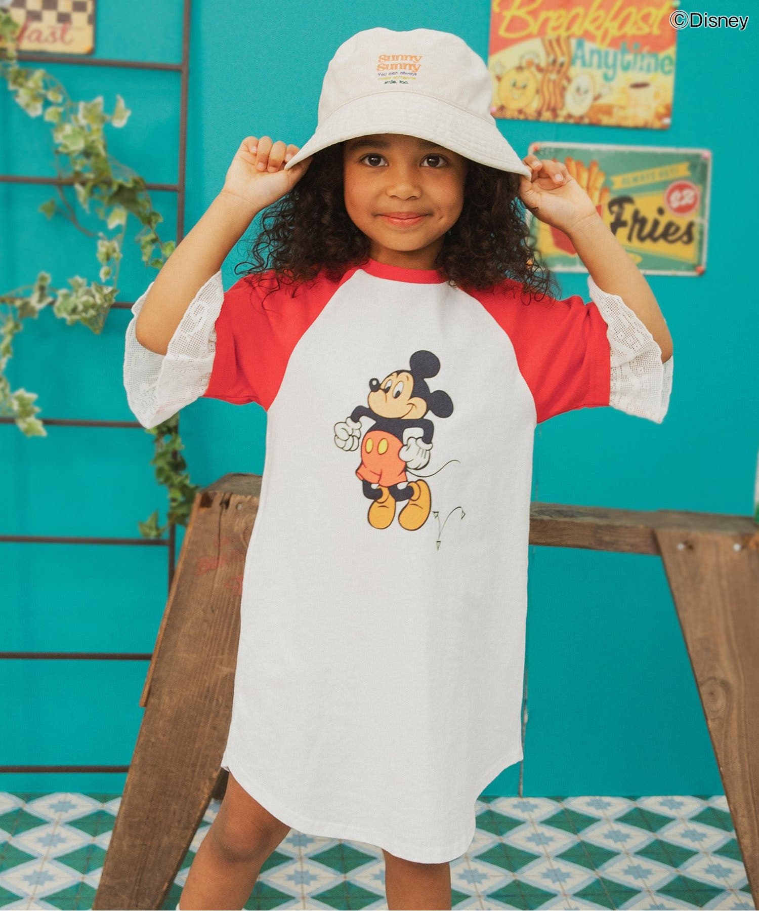 WALT DISNEY WORLD ミニープリント　Tシャツワンピース wv2101-1214_1.jpg