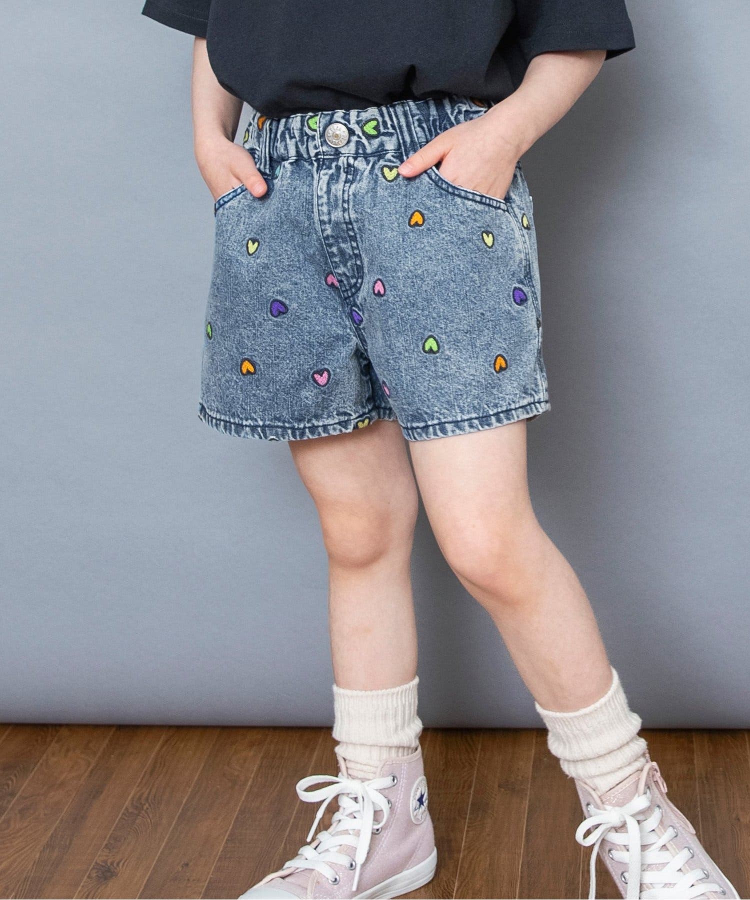 刺繍デニムショートパンツ ショート丈[品番：FOKK0026620]｜F.O.Online