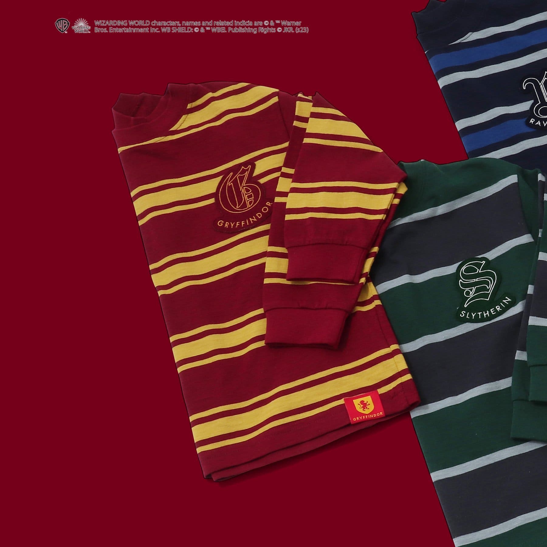 ハリー・ポッター】ホグワーツ4寮マルチボーダー長袖Tシャツ[品番 