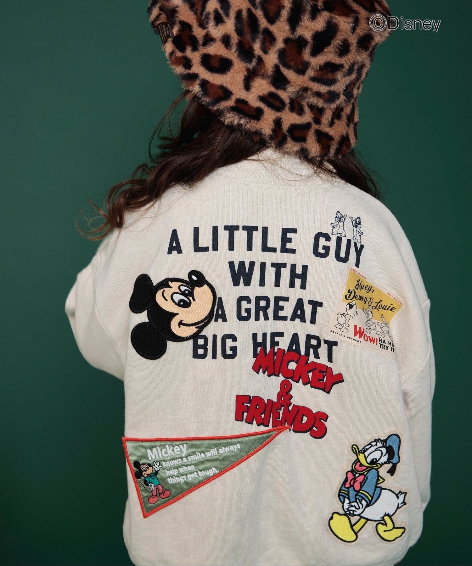 デニムダンガリー 160 ミッキー ワッペントレーナー 02 goto 表も裏可愛すぎます!!デニムダンガリー ミッキーマウス トレーナー