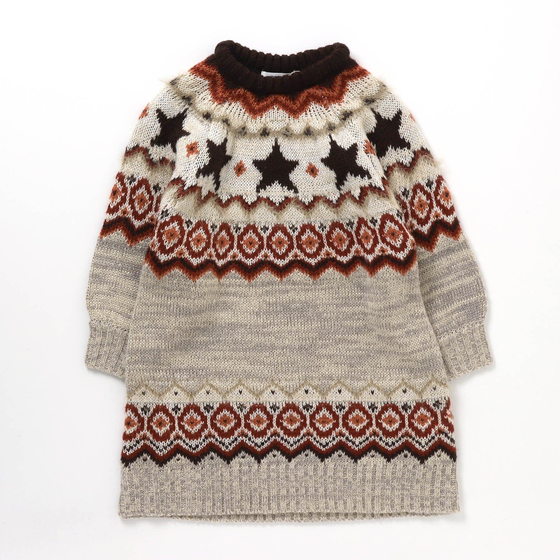 【HOLIDAY】ノルディックワンピース BREEZE ワンピース 「リンク」ノルディックニットワンピース