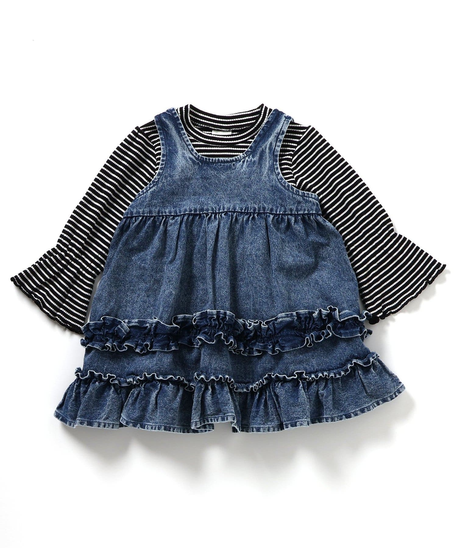 2Pセットデニムフリルワンピース[品番：FOKK0025990]｜F.O.Online