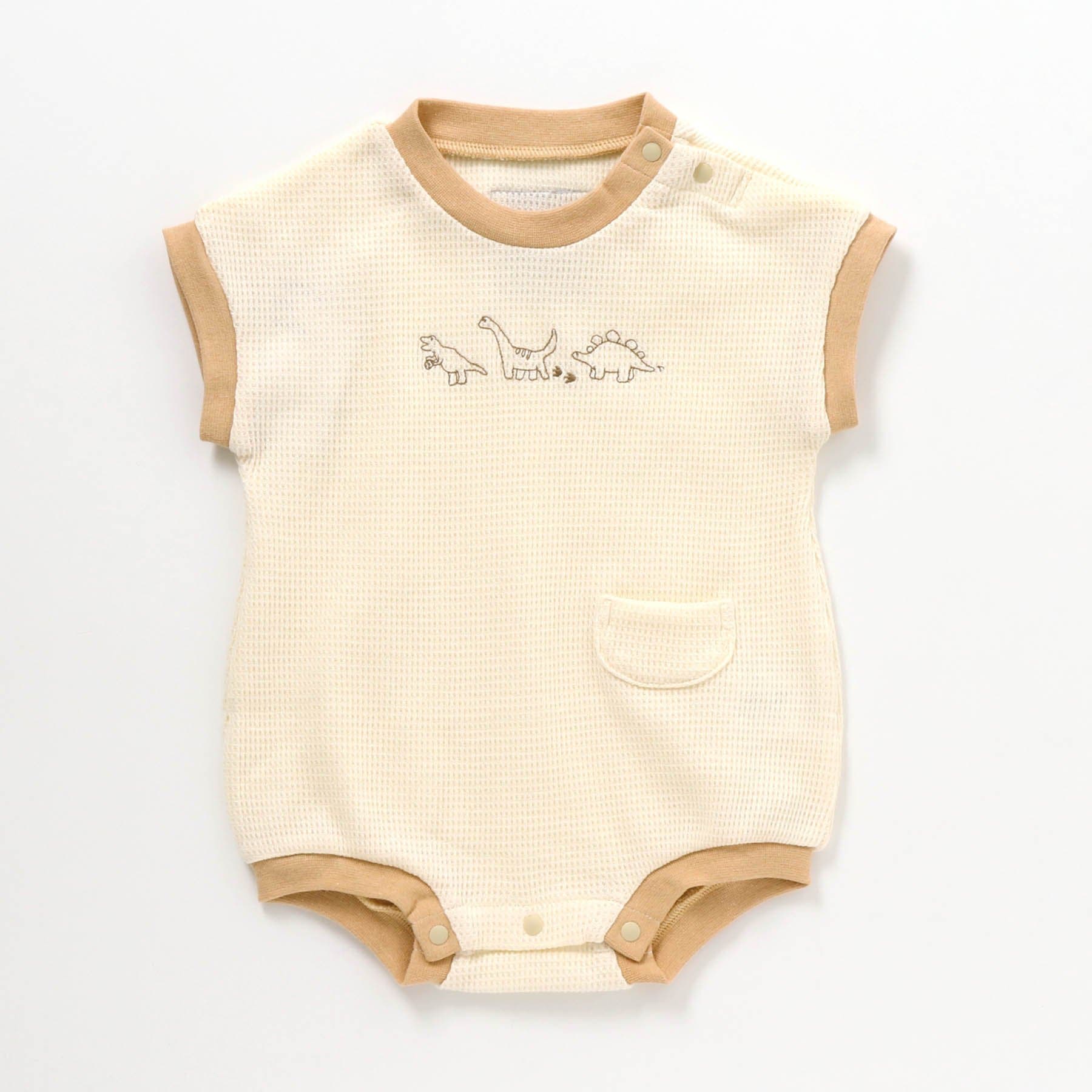恐竜刺繍ワッフルボディースーツ[品番：FOKK0007434]｜F.O.