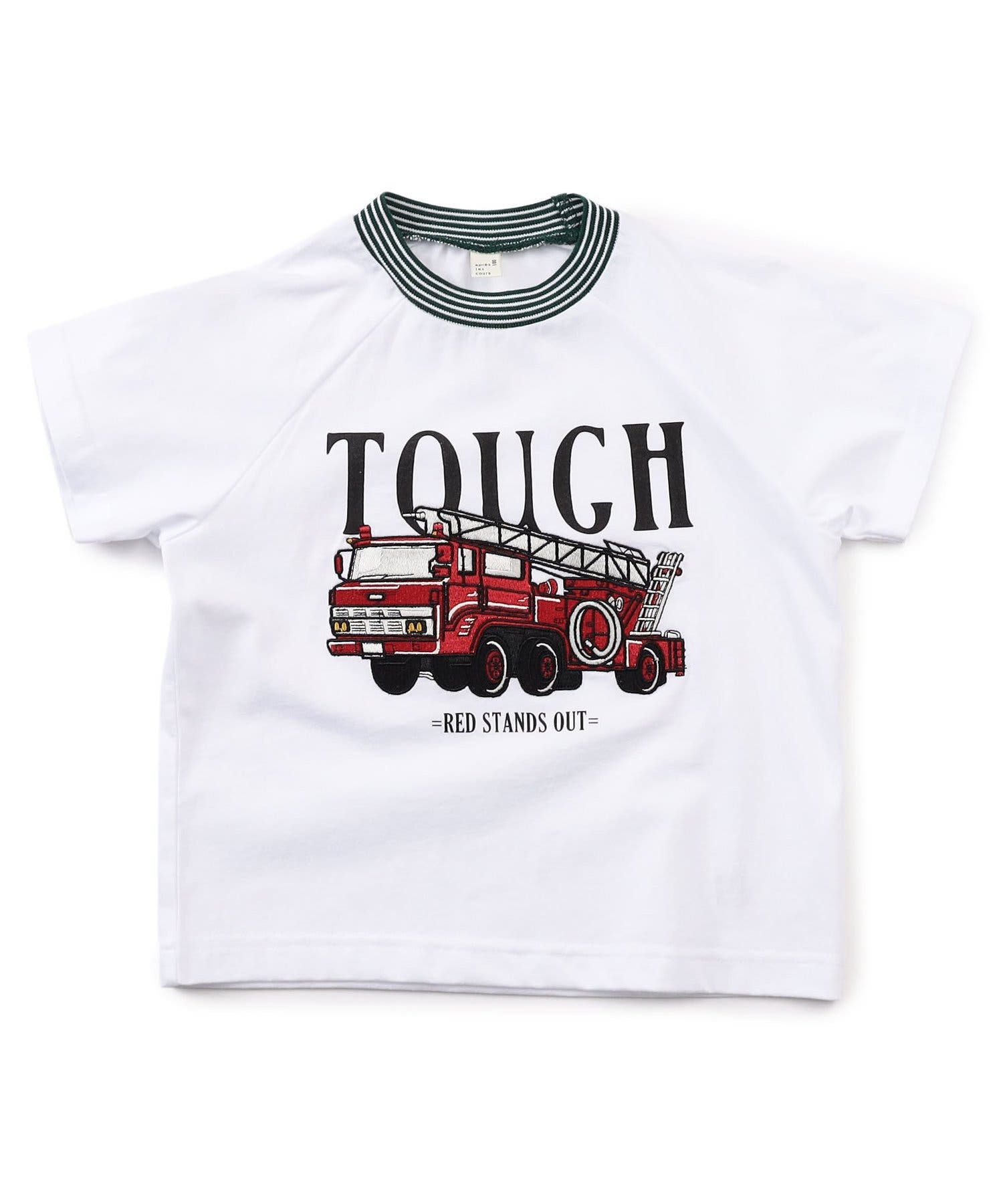 恐竜・消防車モチーフ刺繍Tシャツ[品番：FOKK0023834]｜F.O.
