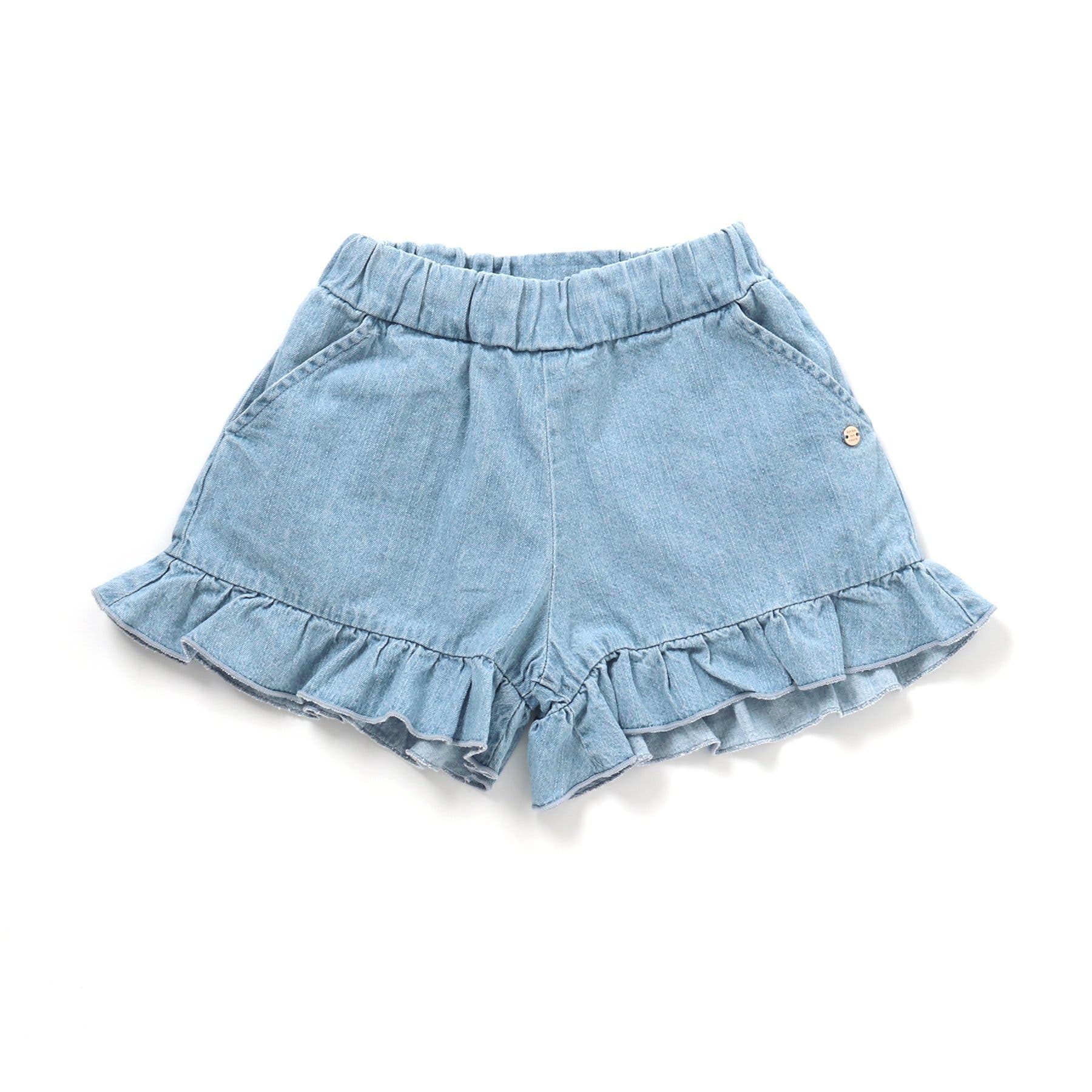 2000s ミントグリーン フリルショートパンツ（フリフリショート