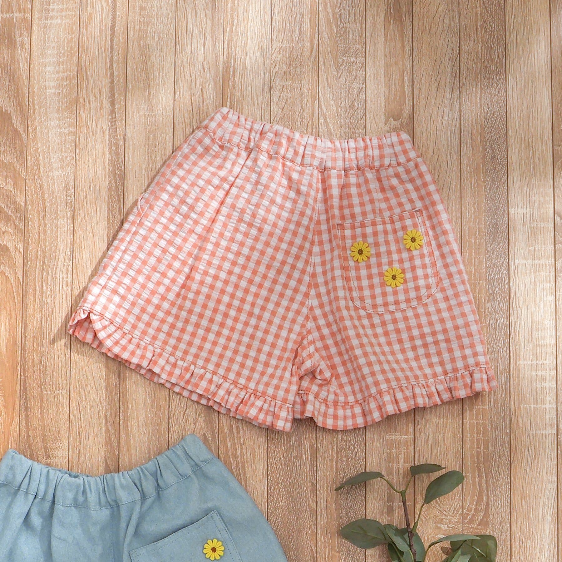 WEB限定 ひまわりポケットフリルショートパンツ[品番