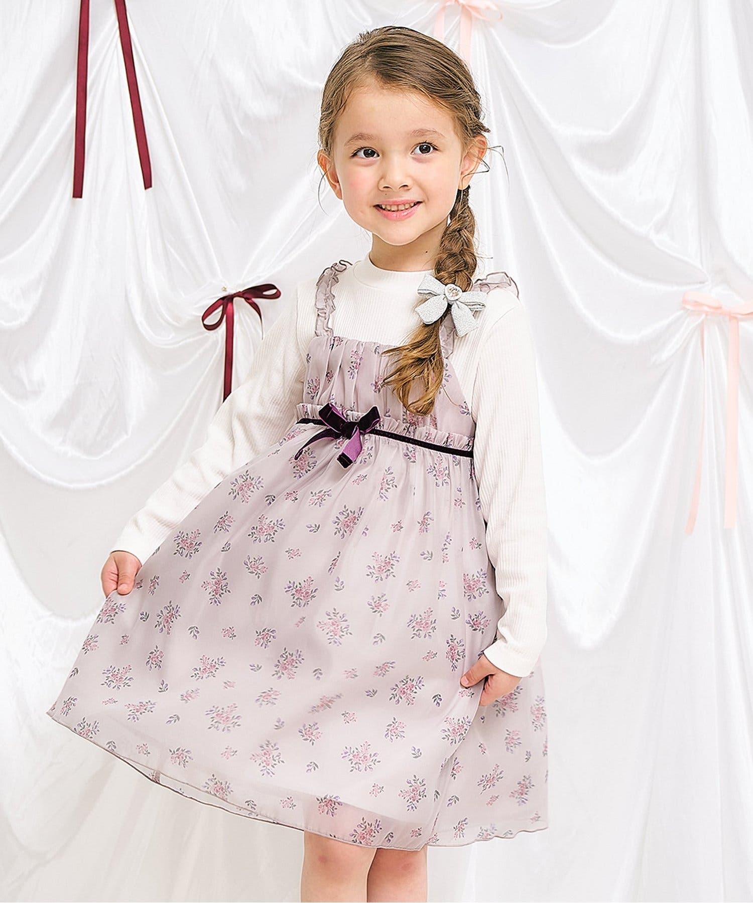 ヴィンテージフラワープリントワンピース＿アプレレクールマシェリ