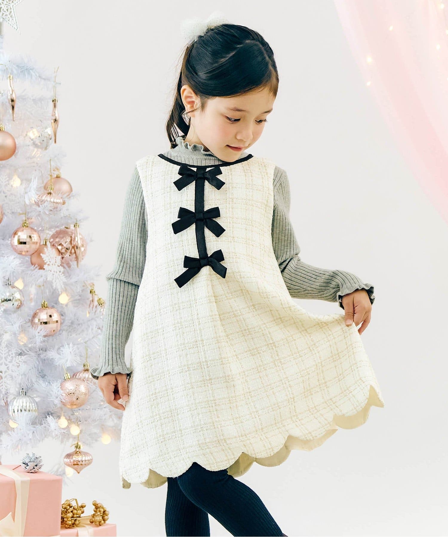 ツイードリボンジャンスカ_アプレレクールマシェリ[品番：FOKK0025167