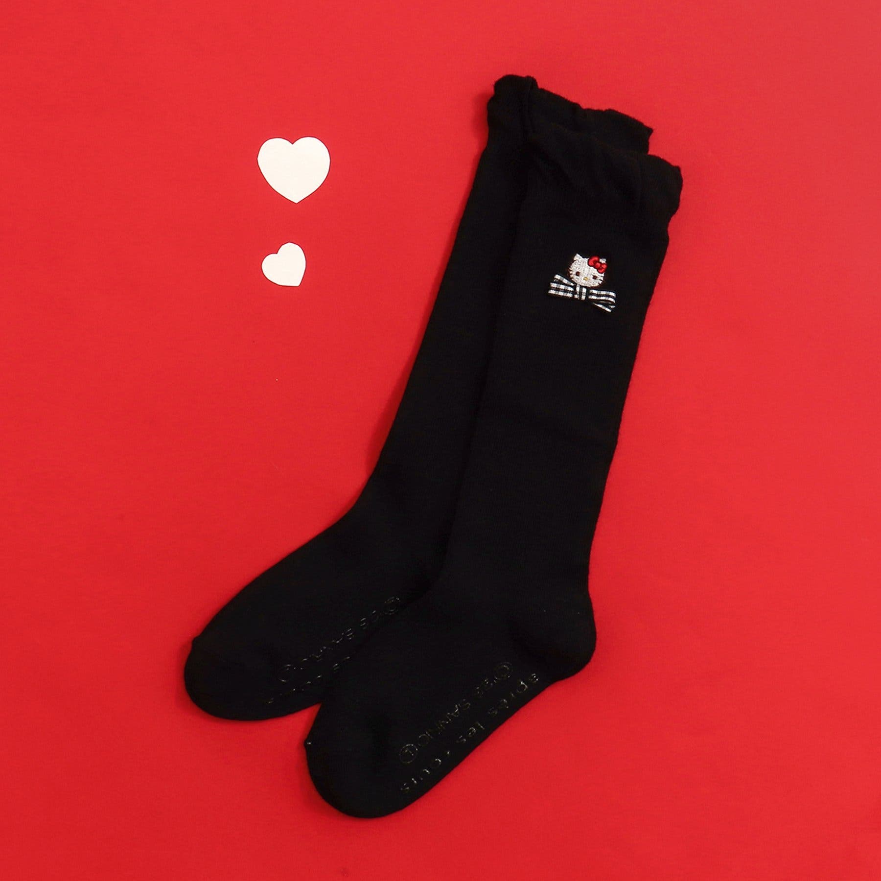 Hello Kittyリボンハイソックス ピンク Hello Kittyリボンハイソックス ピンク sanrio（サンリオ） 靴下 マイ