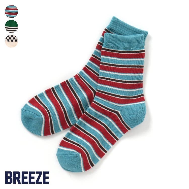 ボーダー・チェッカー柄ソックス[品番：FOKK0012003]｜F.O.