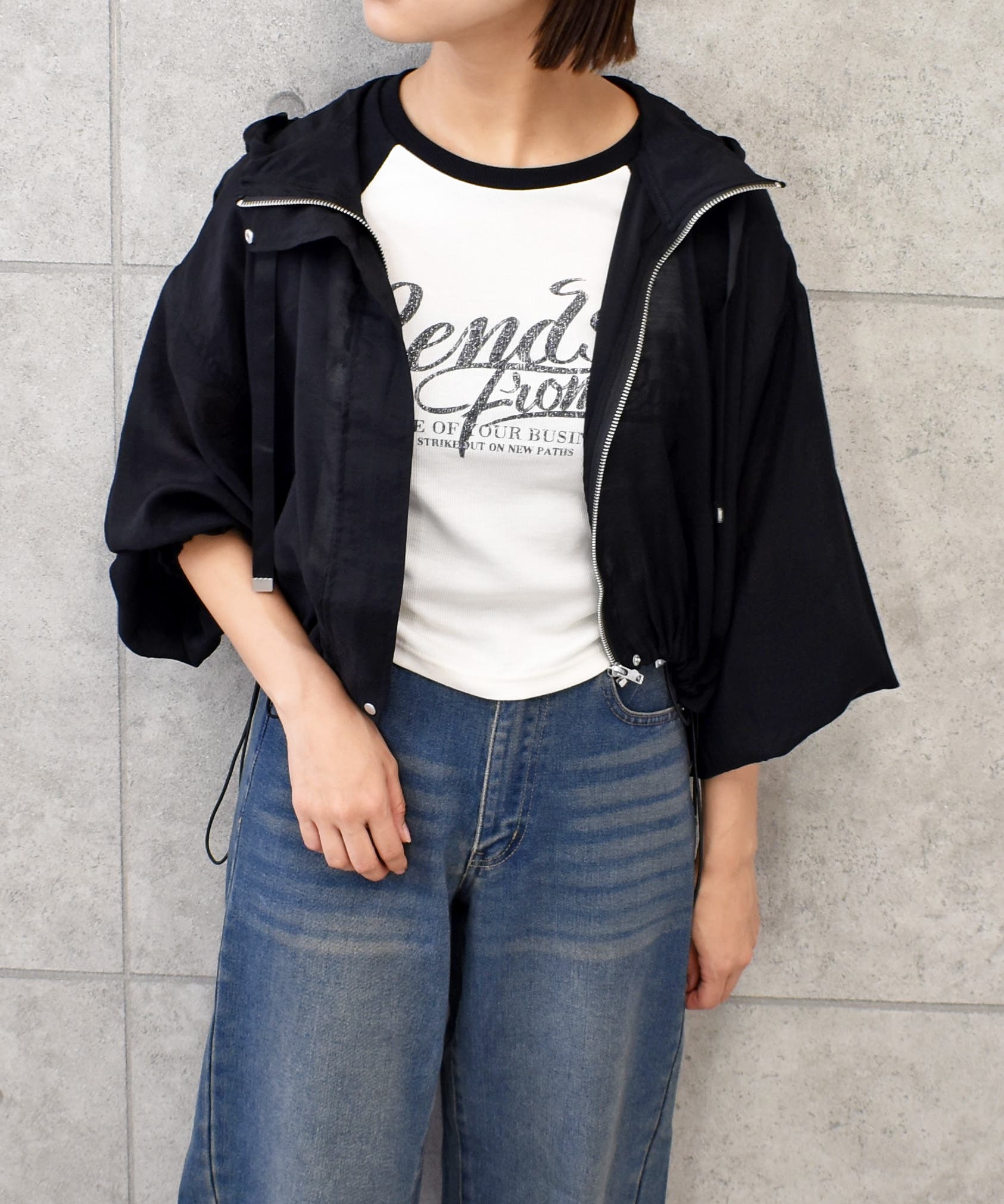シアーフーディブルゾン AZUL by moussy｜シアーフーディーブルゾン | Rakuten Fashion
