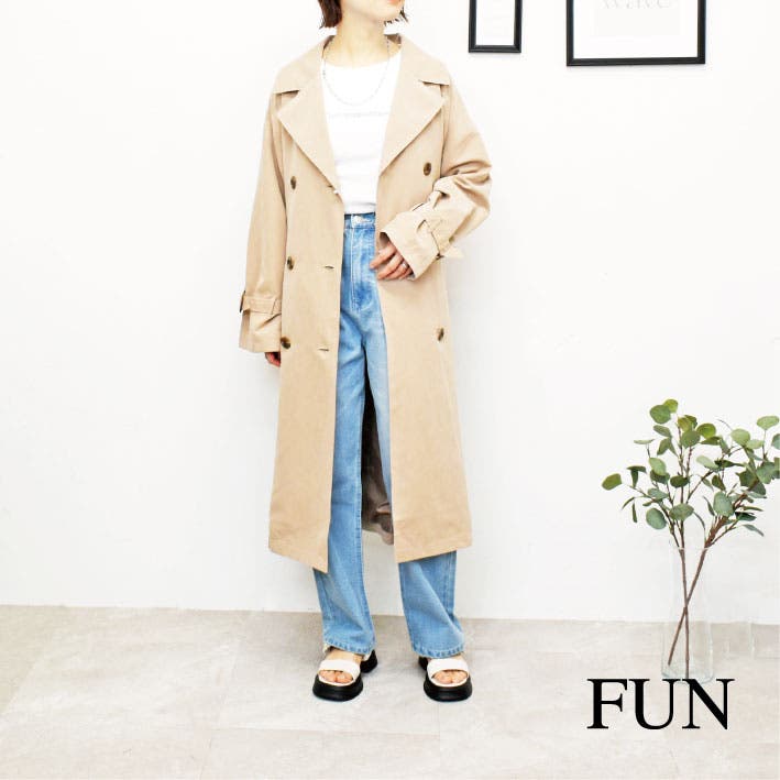ロングトレンチコート[品番：TRNW0000868]｜FUN（ファン）｜レディース