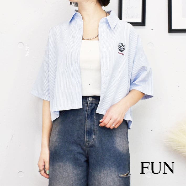 ストライプハナシャツ[品番：TRNW0001652]｜FUN（ファン）の