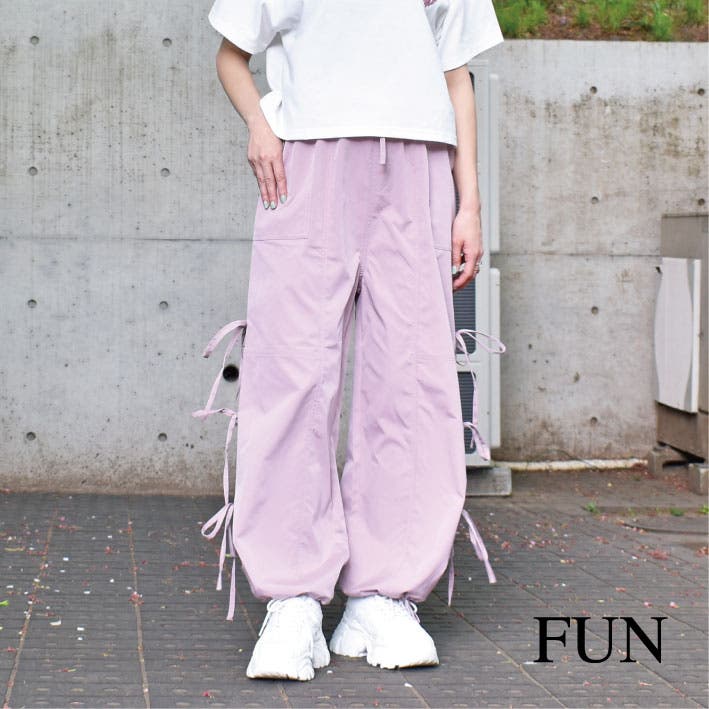 サイドリボンカーゴパンツ[品番：TRNW0001672]｜FUN（ファン）の