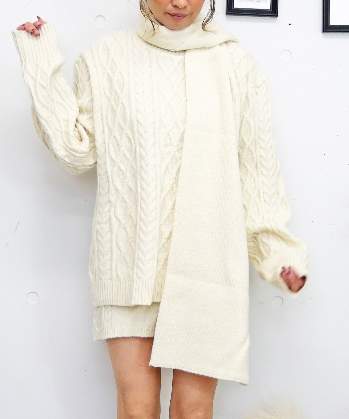 ケーブルニットセット[品番：TRNW0002098]｜FUN（ファン）のレディース