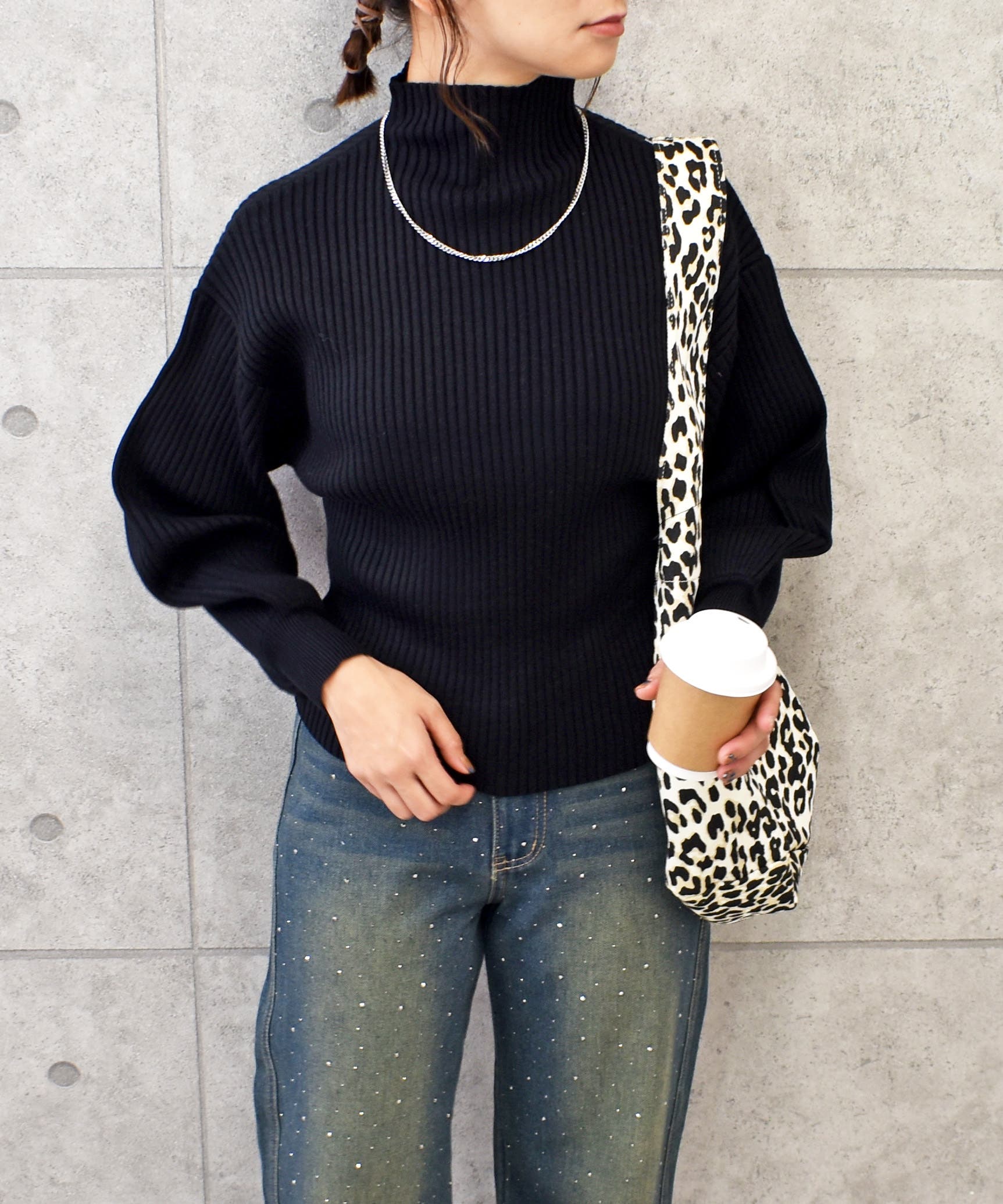 ボリュームリブニット[品番：TRNW0002029]｜FUN（ファン）のレディース