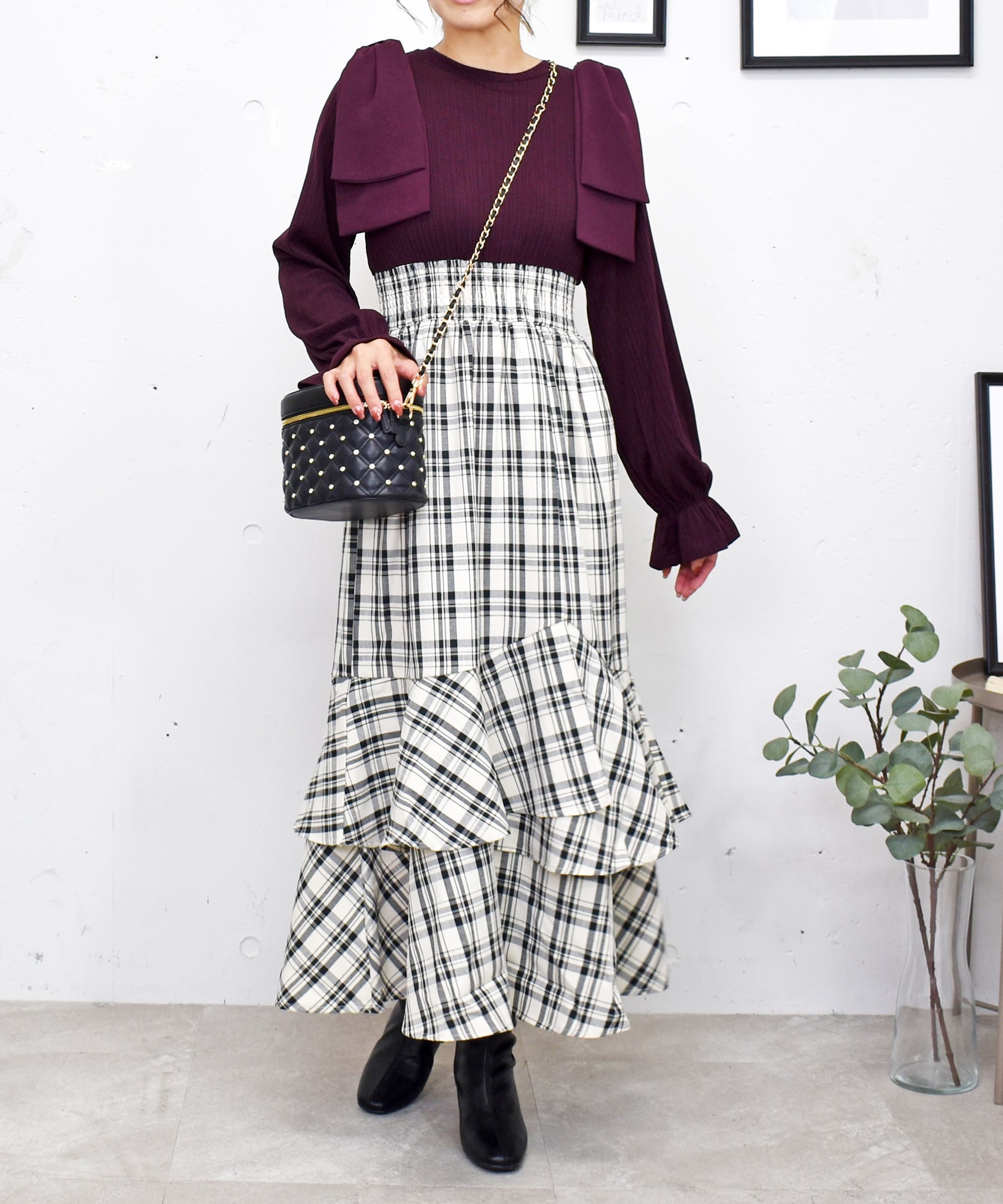 Rirandture（リランドチュール） タフタスカートドッキングワンピース