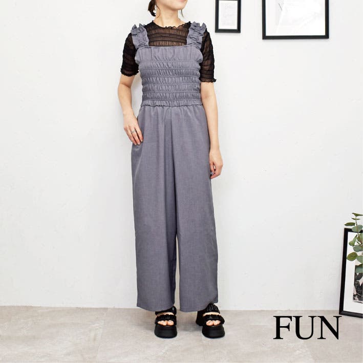 シャーリングオールインワン[品番：TRNW0001083]｜FUN（ファン