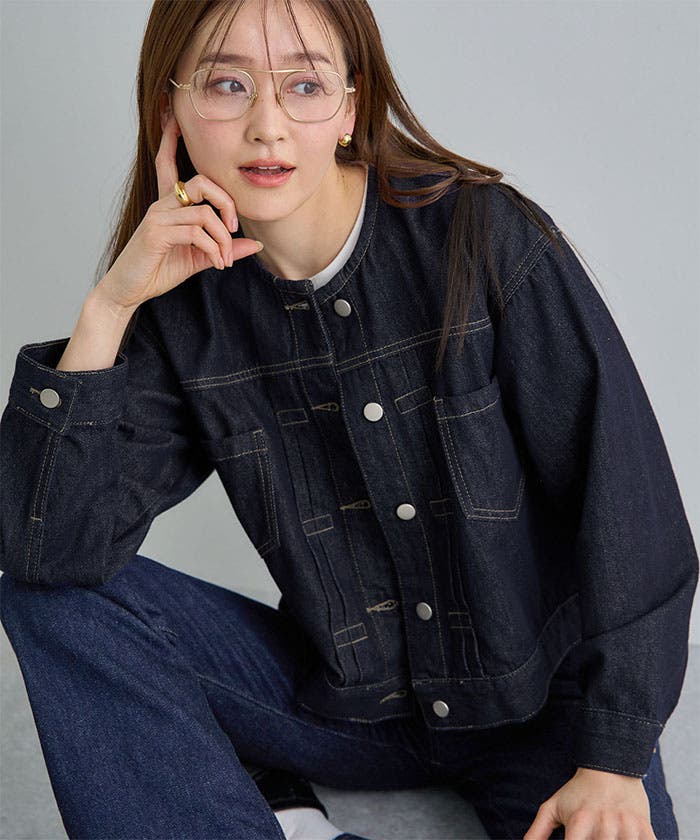 nonnative ノーカラーデニムジャケット ダブルジッパー ノーカラーデニムジャケット[品番：FI000009163]｜futier land（フュー