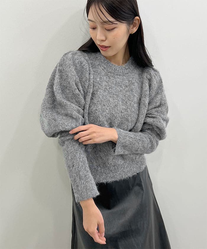 モヘアパフスリーブニットトップス …[品番：FI000009143]｜futier land