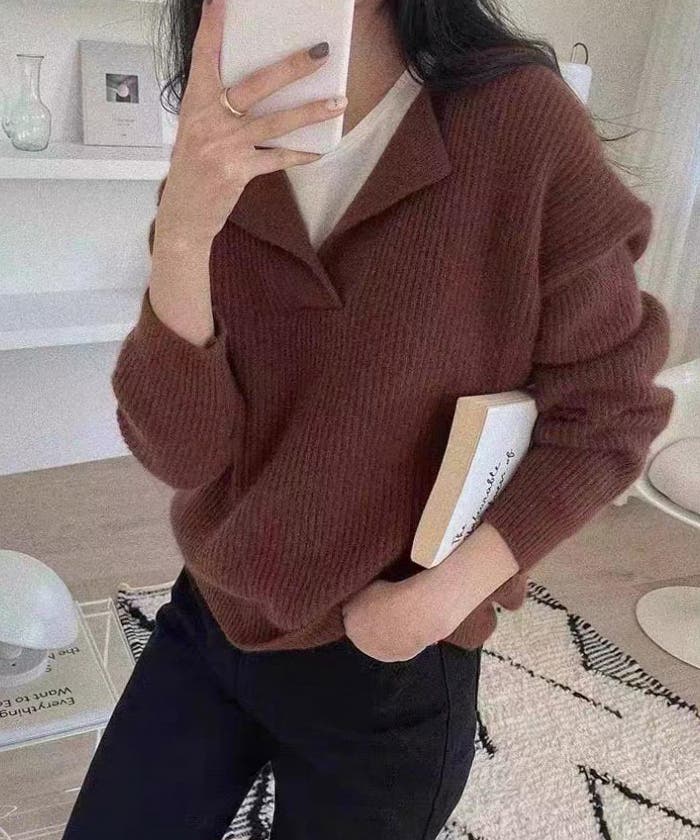 トップス 長袖 スキッパー[品番：FI000008043]｜futier land（フュー