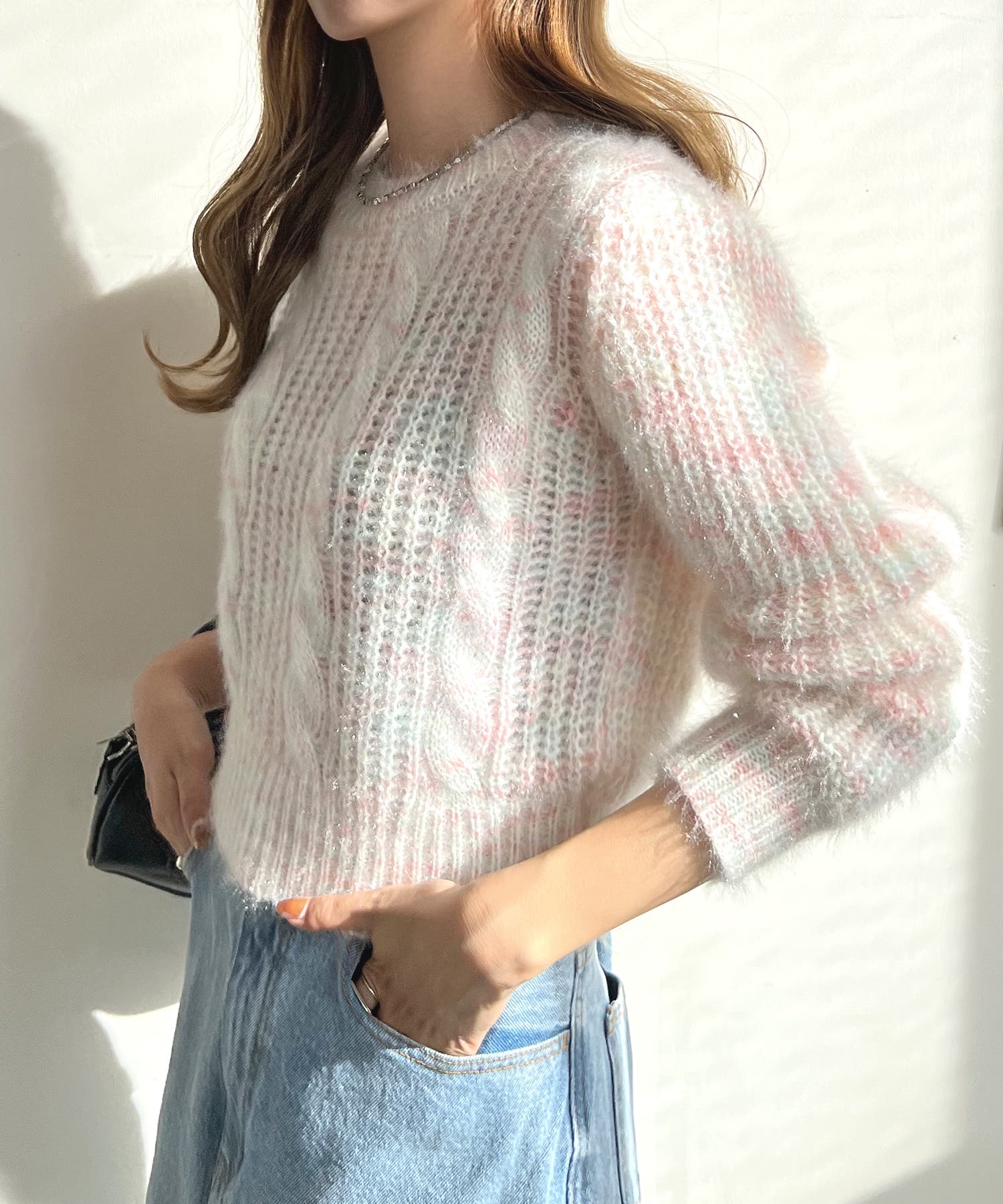 Maison de Dolce. 透け感ニット長袖トップス トップス 長袖 ニット[品番：FI000008068]｜futier land（フューティア