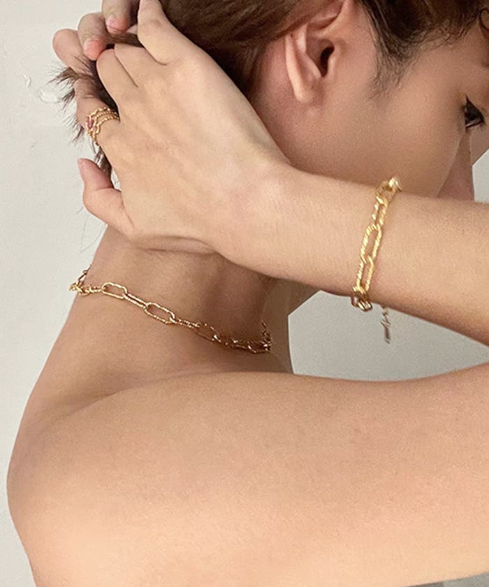 美品 ORDER ブレスレット 約18cm FLEUR CHAIN 美品 ORDER