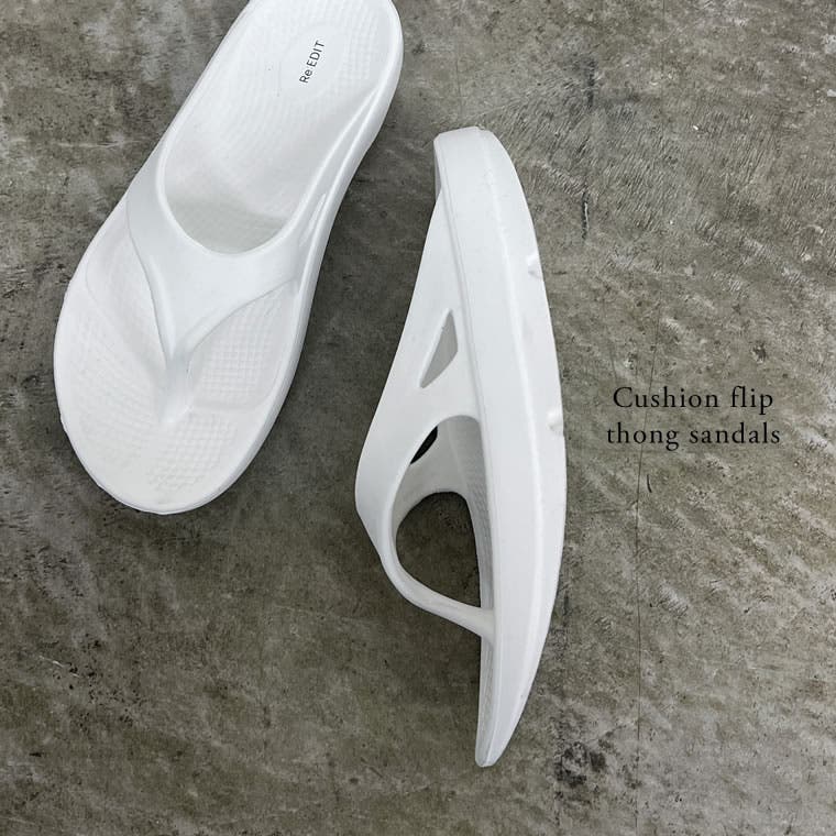 大きいサイズ有][ユニセックス]クッションフリップトングサンダル[品番