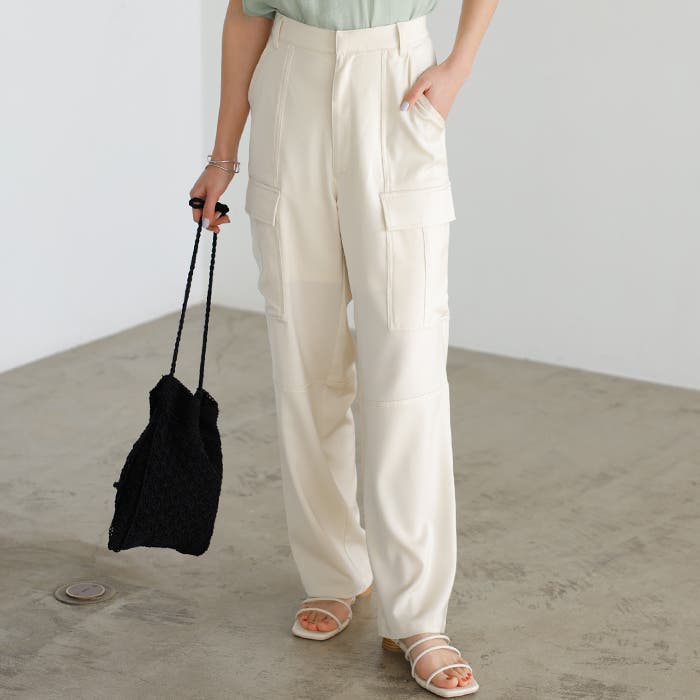 crewre online shop / マットサテンカーゴパンツ
