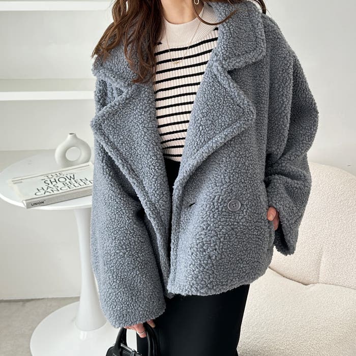 上品ボアダブルジャケットコート[品番：GERW0010822]｜GeeRA（ジーラ