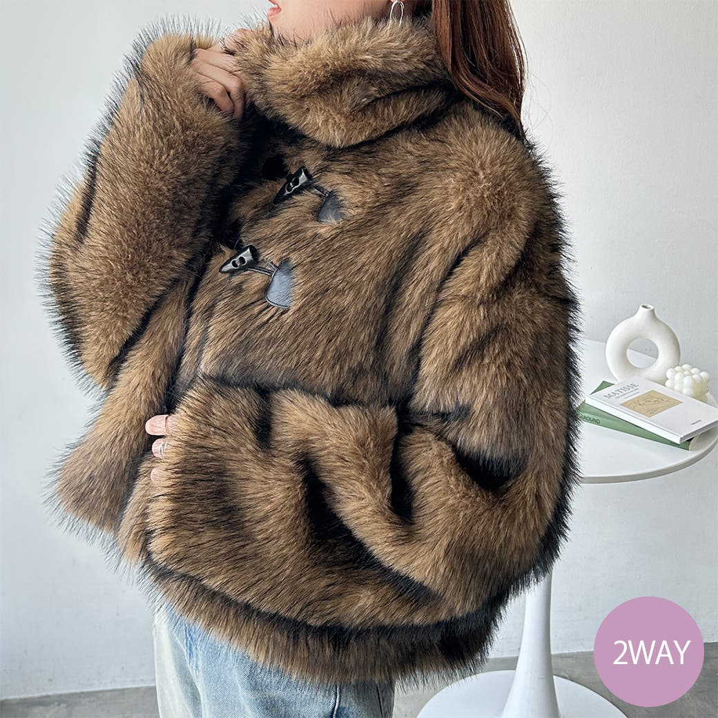 ミックスファートグル付ブルゾン[品番：GERW0011103]｜GeeRA