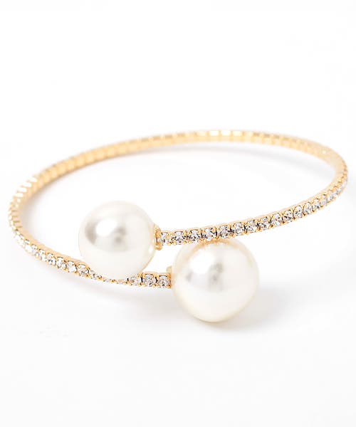 Lele Sadoughi ブレスレット パール バングル Garden of Eden｜ホルダー バングルHOLDER BANGLE シルバー925