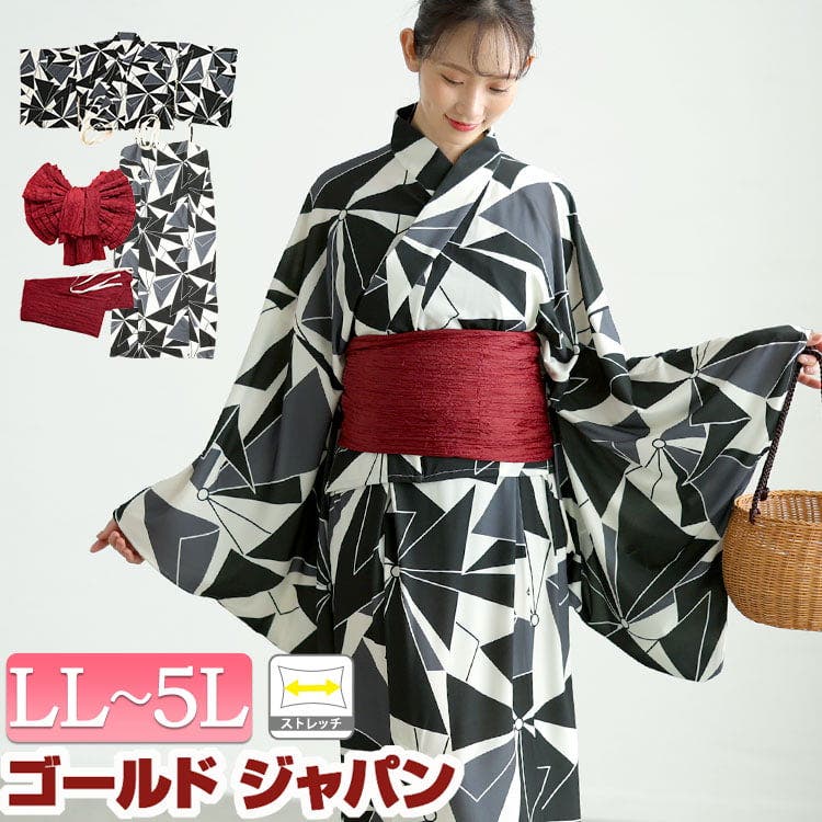大きいサイズ レディース 浴衣[品番：GJ000023092]｜GOLDJAPAN 大きい