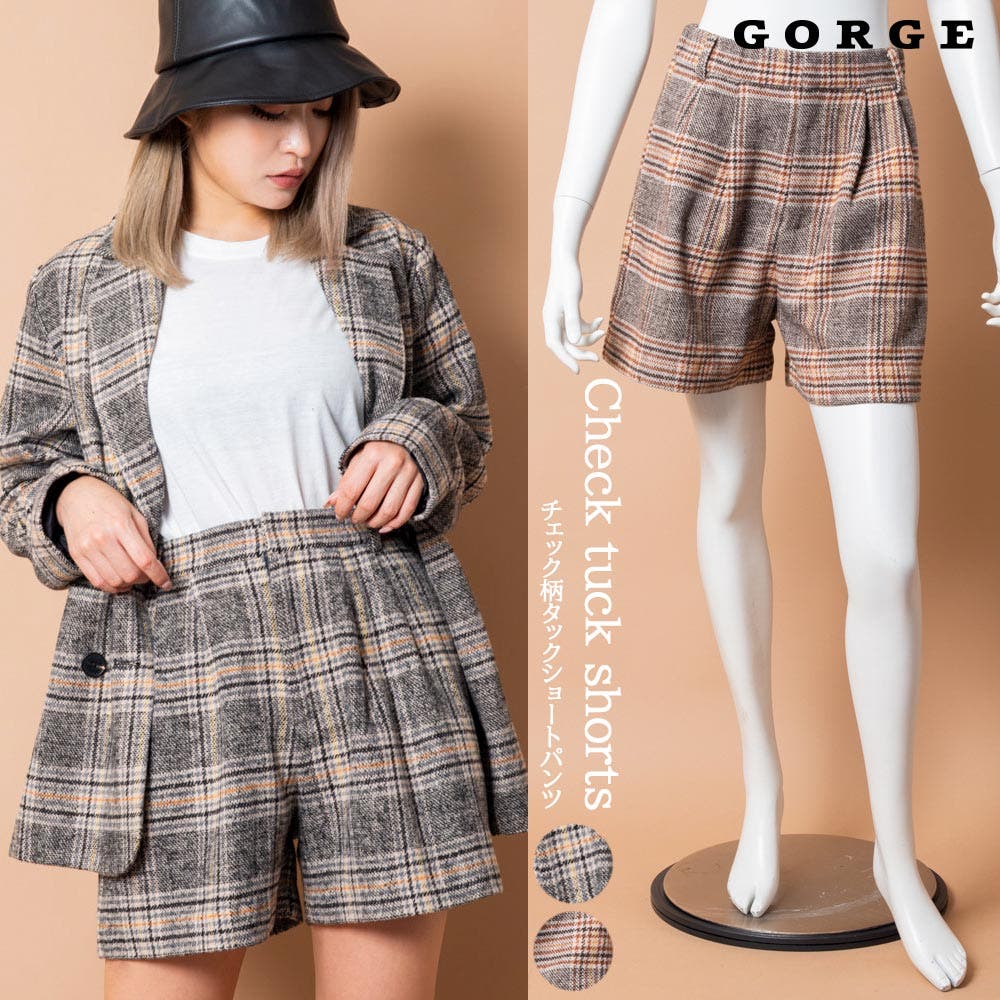 チェックタックショートパンツ[品番：GORW0005449]｜GORGE （ゴージ
