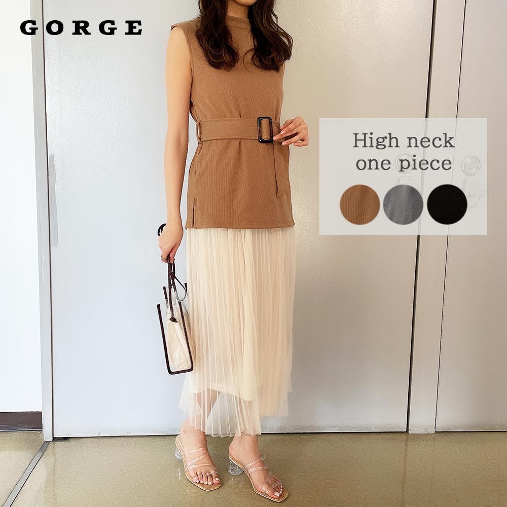 ドッキングハイネックワンピース[品番：GORW0005871]｜GORGE