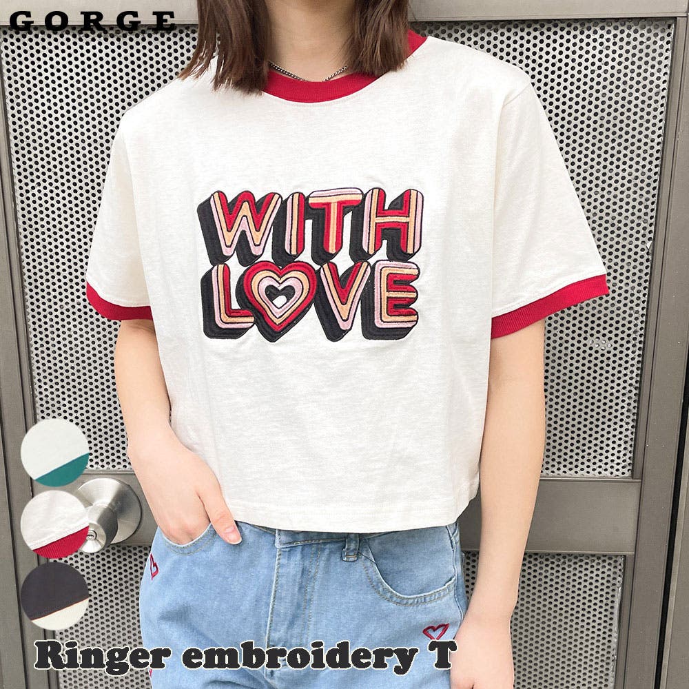 リンガー刺しゅうTシャツ [品番：GORW0007632]｜GORGE （ゴージ）の