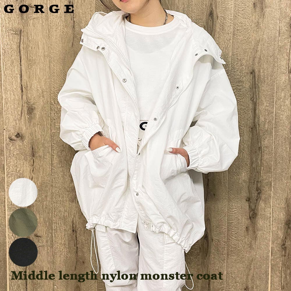 ミドル丈ナイロンモンスターコート[品番：GORW0007547]｜GORGE