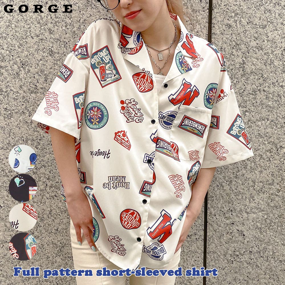 総柄半袖シャツ[品番：GORW0007802]｜GORGE （ゴージ）｜レディース