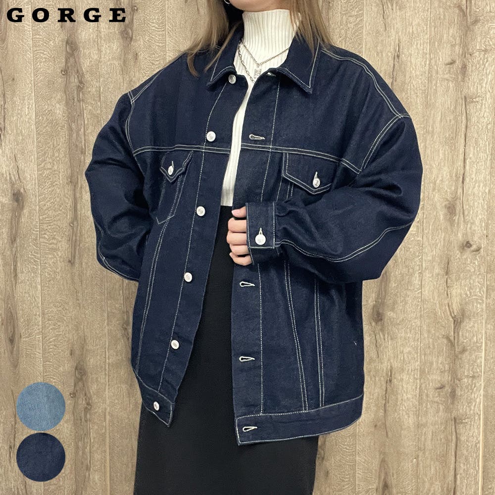 GORGE デニムジャケット ロゴ刺繍付き ビックGジャン[品番：GORW0008226]｜GORGE （ゴージ）の