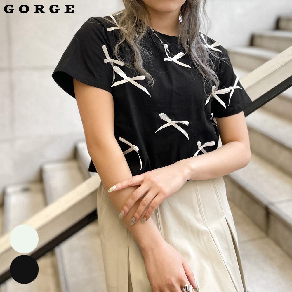 familiar リボンがモチーフの半袖Tシャツとスカートのセット 90cm familiar リボンがモチーフの半袖Tシャツとスカートのセット 90cm