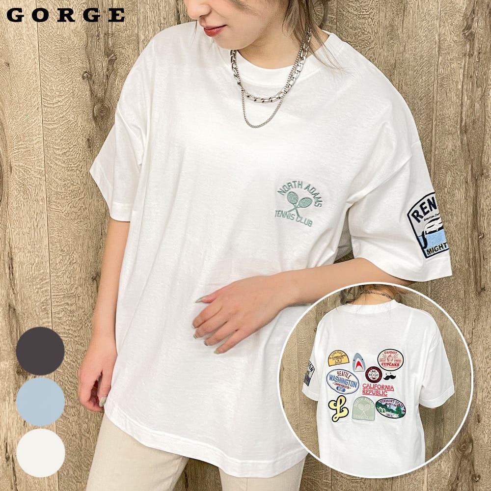 サメワッペン刺しゅうTシャツ[品番：GORW0008632]｜GORGE （ゴージ