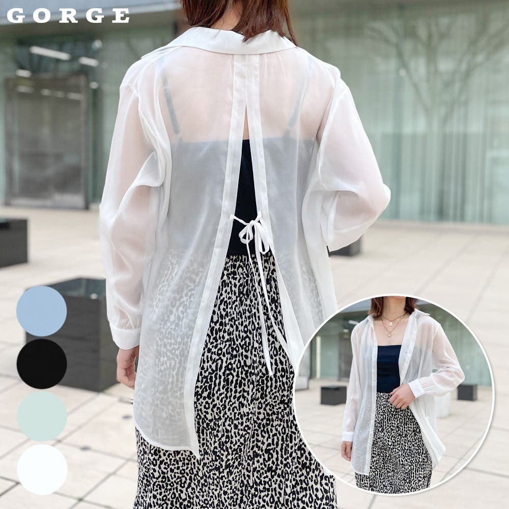バックスリットシアーブラウス[品番：GORW0008738]｜GORGE （ゴージ
