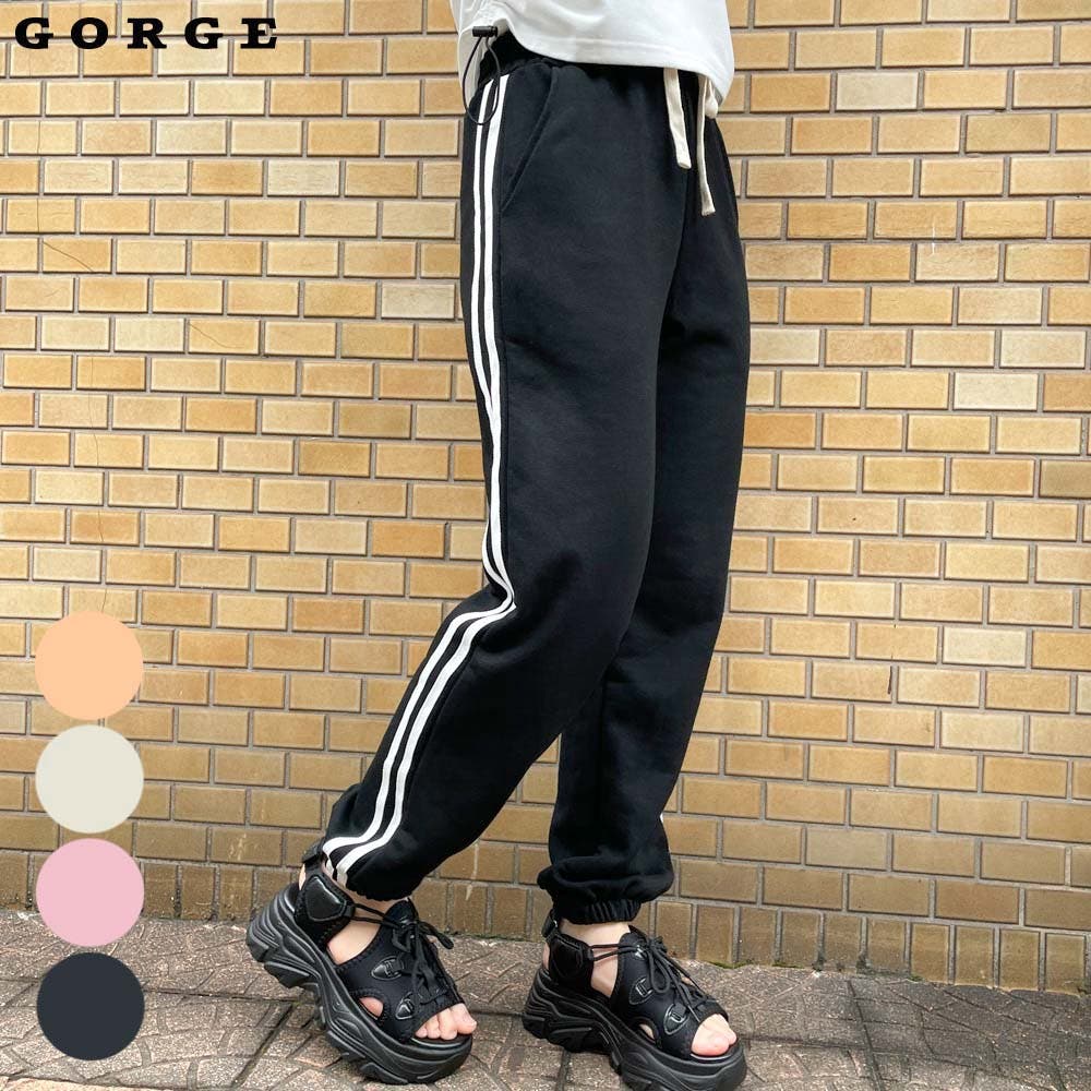 新品 G/FORE サイドライン裏起毛パンツ 92 XL 裏起毛 】カーブラインサイドタックワイドスウェットパンツ