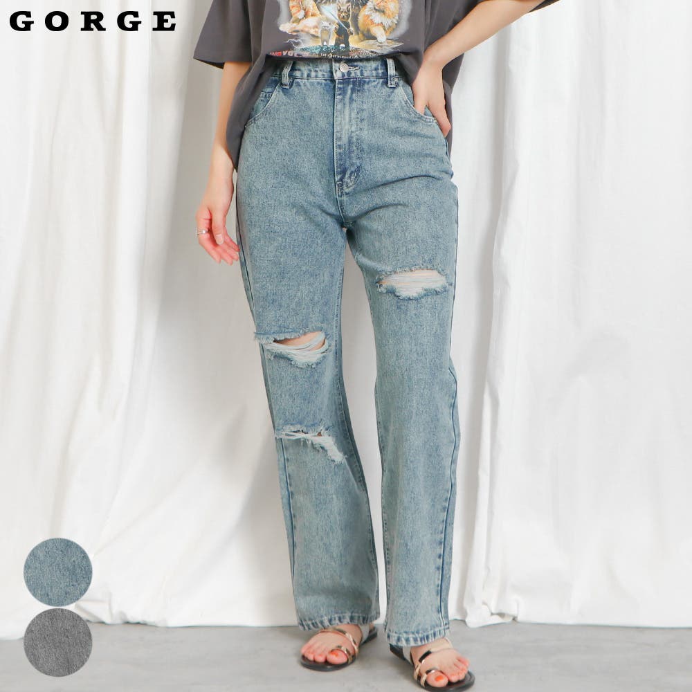 ダメージデニムパンツ[品番：GORW0009160]｜GORGE （ゴージ